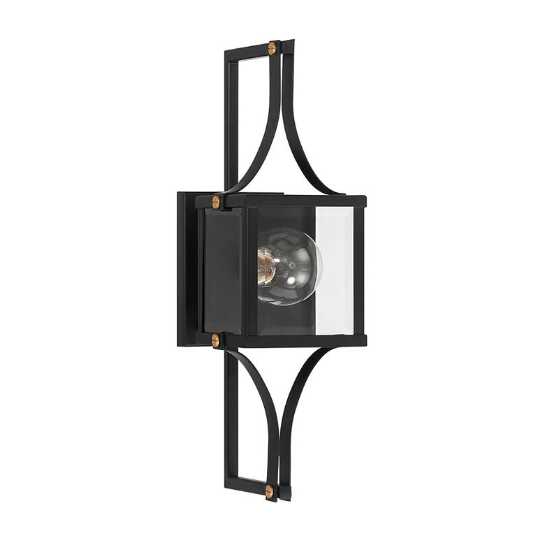 Image 2 Raeburn 18" High Outdoor Wall Lantern Matte Black and Brushed Brass more views