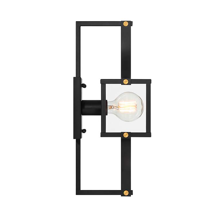 Image 5 Raeburn 18" High Outdoor Wall Lantern Matte Black and Brushed Brass more views