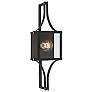 1_Raeburn 23" High Matte Black and Brass Outdoor Wall Light