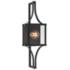 Raeburn 23" High Matte Black and Brass Outdoor Wall Light
