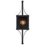 3_Raeburn 23" High Matte Black and Brass Outdoor Wall Light more views
