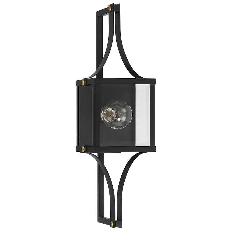 Image 2 Raeburn 23" High Outdoor Wall Lantern Matte Black and Brushed Brass more views