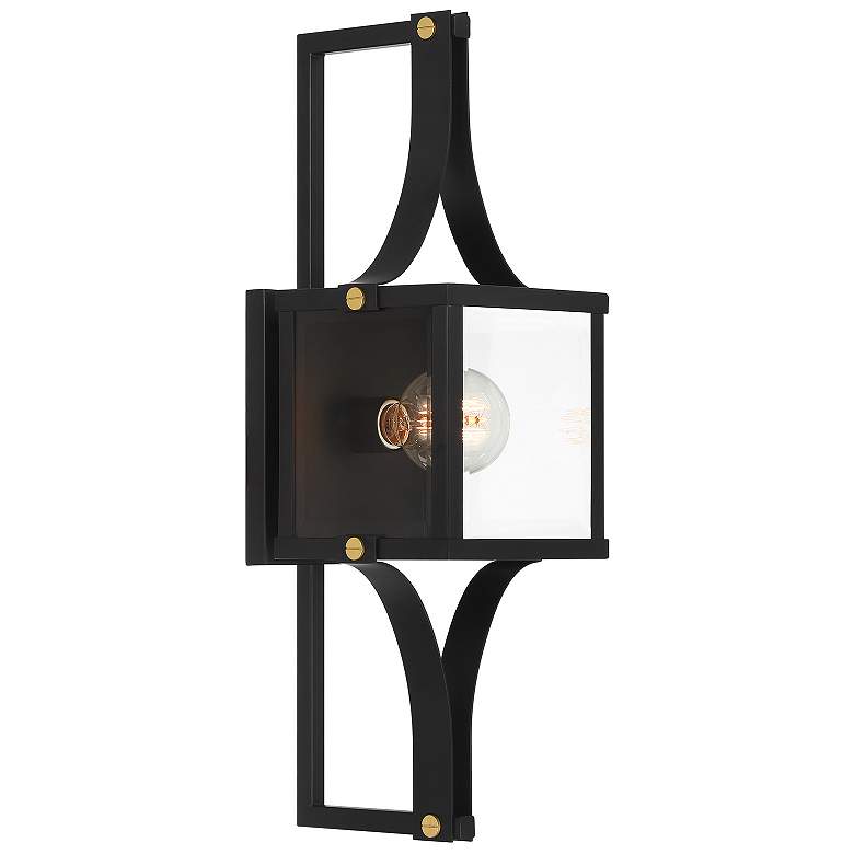 Image 4 Raeburn 23" High Outdoor Wall Lantern Matte Black and Brushed Brass more views