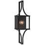 1_Raeburn 28" High Matte Black and Brass Outdoor Wall Light
