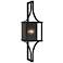 Raeburn 28" High Matte Black and Brass Outdoor Wall Light