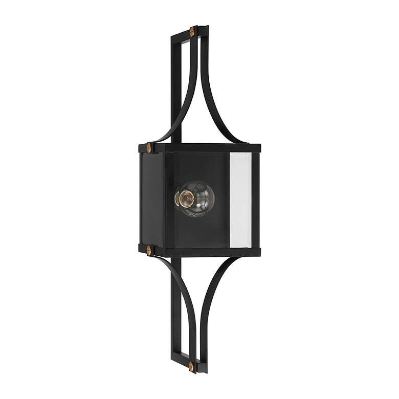 Image 2 Raeburn 28" High Outdoor Wall Lantern Matte Black and Brushed Brass more views