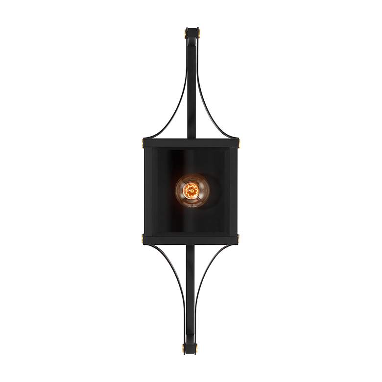 Image 3 Raeburn 28" High Outdoor Wall Lantern Matte Black and Brushed Brass more views