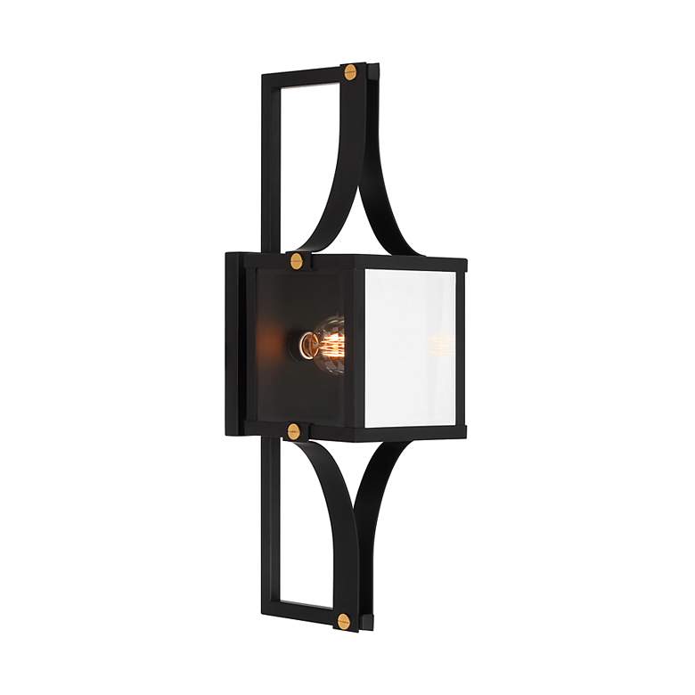 Image 4 Raeburn 28" High Outdoor Wall Lantern Matte Black and Brushed Brass more views