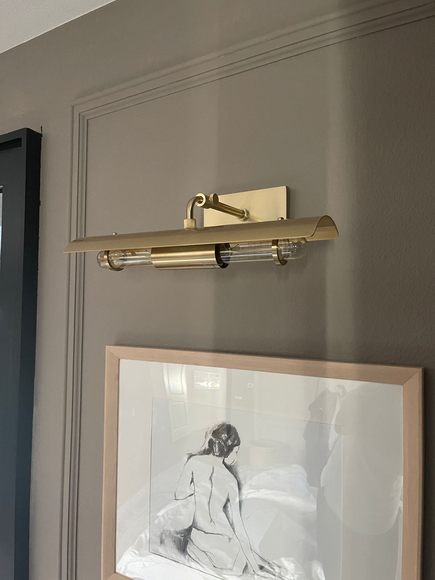 Image 6 Raelynn 2 Light Picture Light Aged Brass more views
