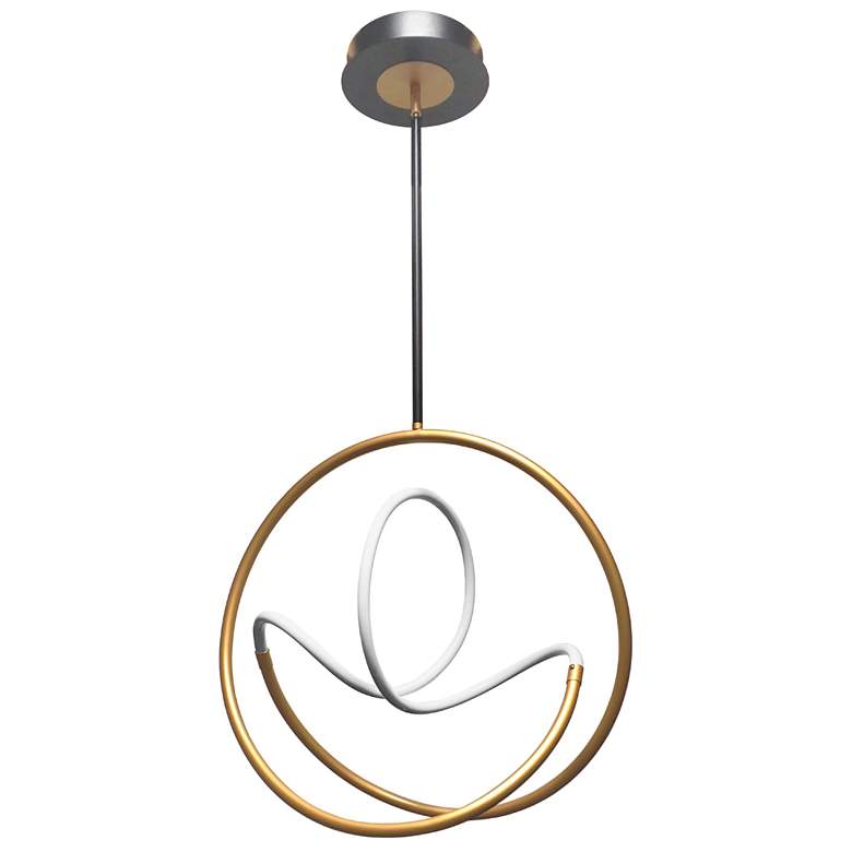 Image 1 Raelynn 24.75" Wide Gold And Matte Black 27.8W Pendant