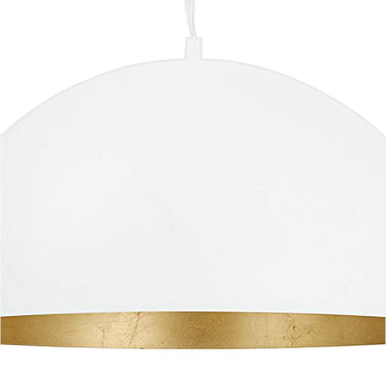 Image 2 Rafaelino - 1-Light 24" Bowl Pendant - White, Gold Leaf Finish more views