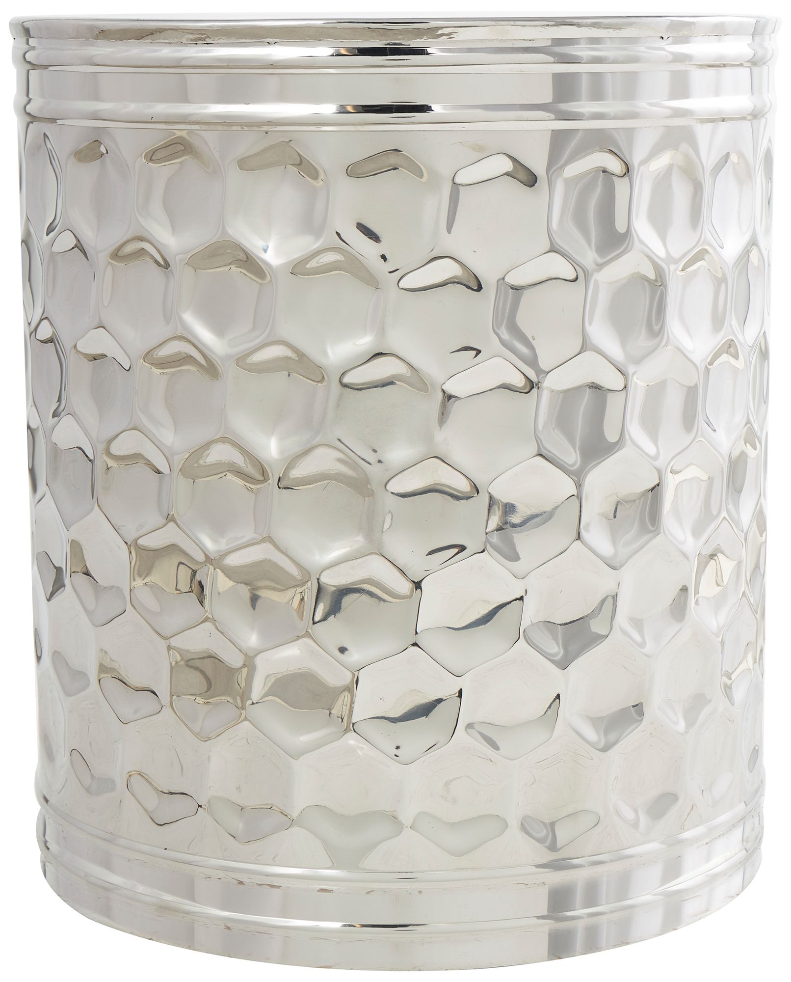 Image 4 Raffi 16 1/4" Wide Polished Silver Metal Drum Accent Table more views