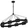 Raffi 52" Wide Carbon Black 8-Light LED Linear Chandelier