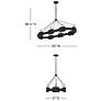 3_Raffi 52" Wide Carbon Black 8-Light LED Linear Chandelier more views