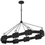 4_Raffi 52" Wide Carbon Black 8-Light LED Linear Chandelier more views