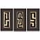 Raffia I 23" High 3-Piece Rectangular Framed Giclee Wall Art