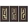 Raffia II 23"H 3-Piece Rectangular Framed Giclee Wall Art