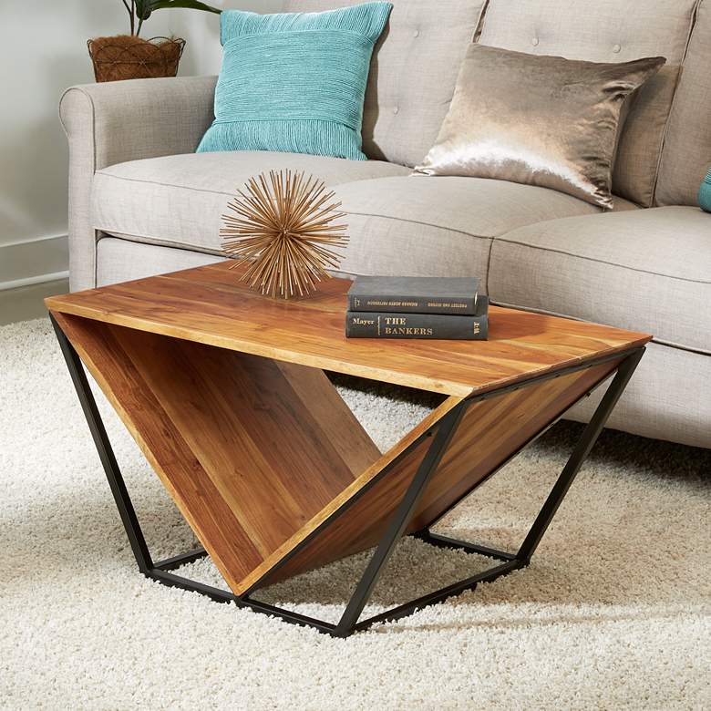 Image 1 Rafters 29" Wide Natural Wood and Iron Cocktail Table