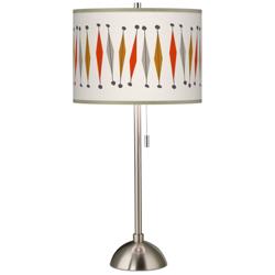 Ragnar 28" High Modern Tremble Shade Brushed Nickel Table Lamp