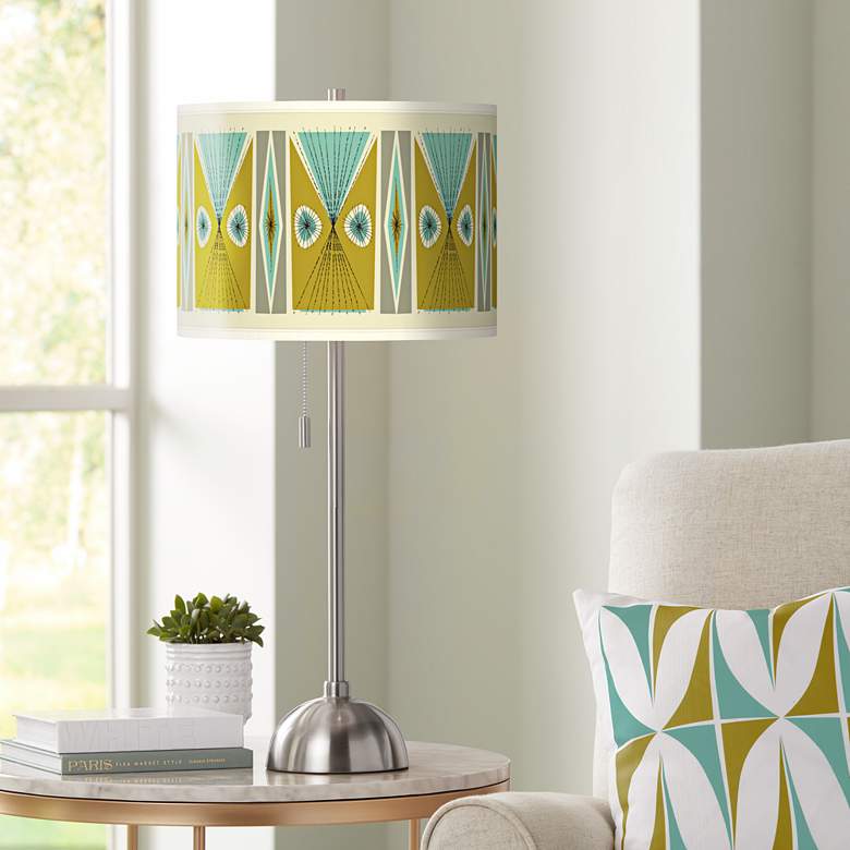 Image 1 Ragnar 28" High Vernaculis III Shade Brushed Nickel Table Lamp