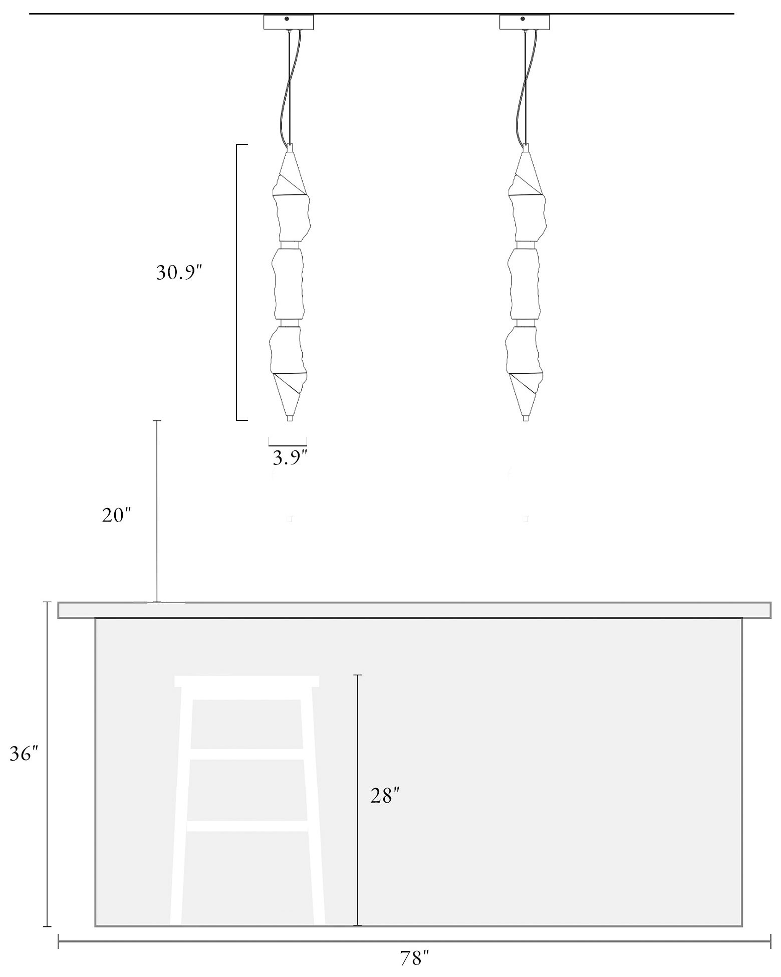 Raibering 1-Light LED Resin Pendant Light - Made to Order