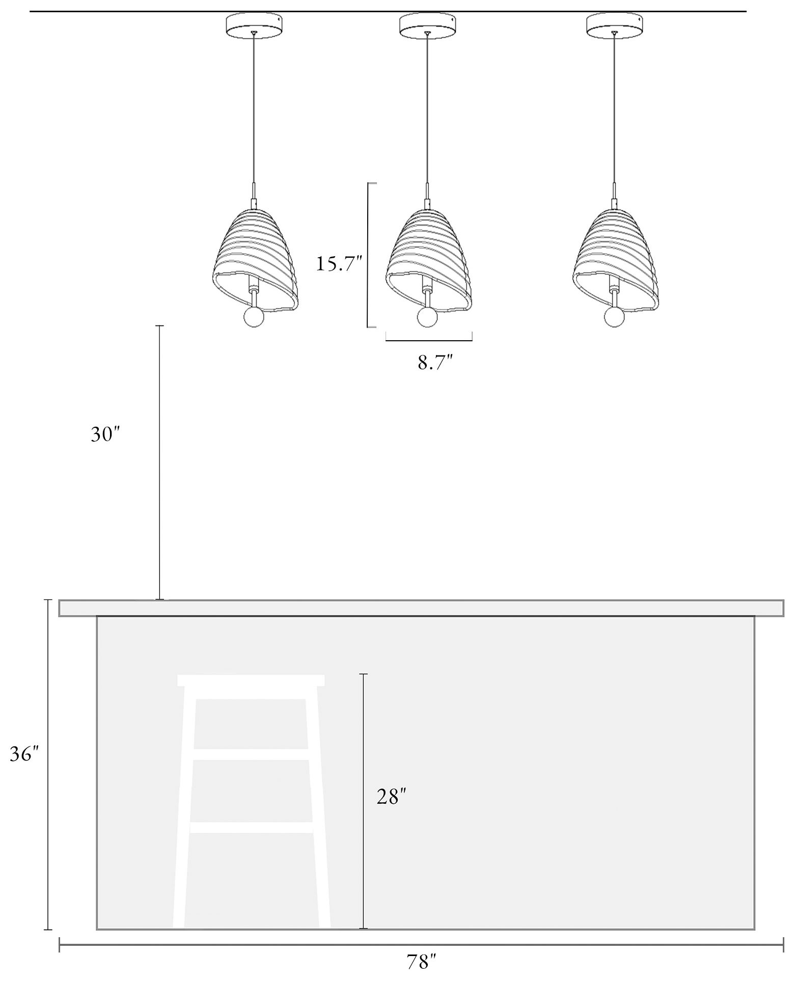 Raibering 1-Light LED Resin Pendant Light