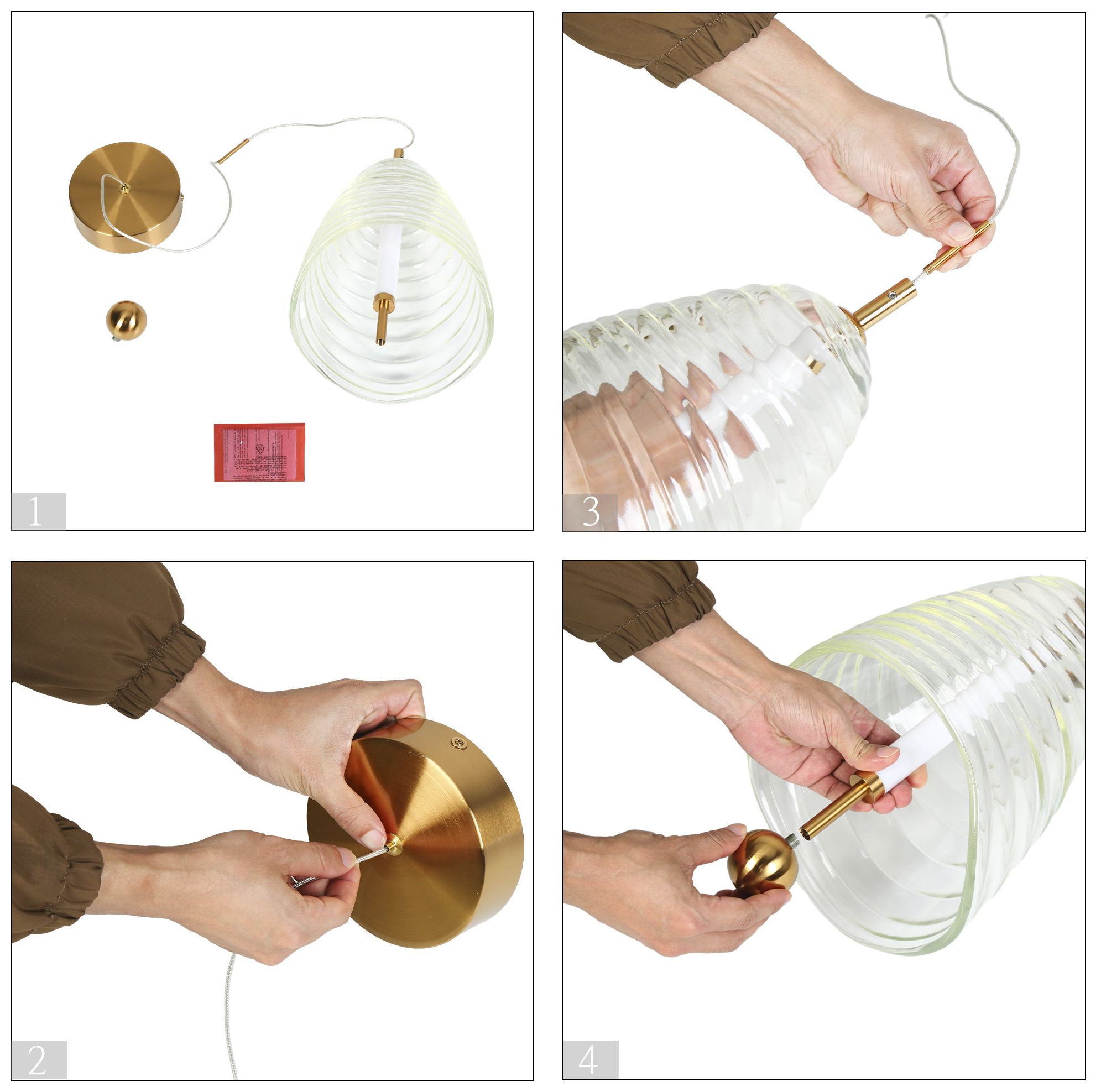 Raibering 1-Light LED Resin Pendant Light