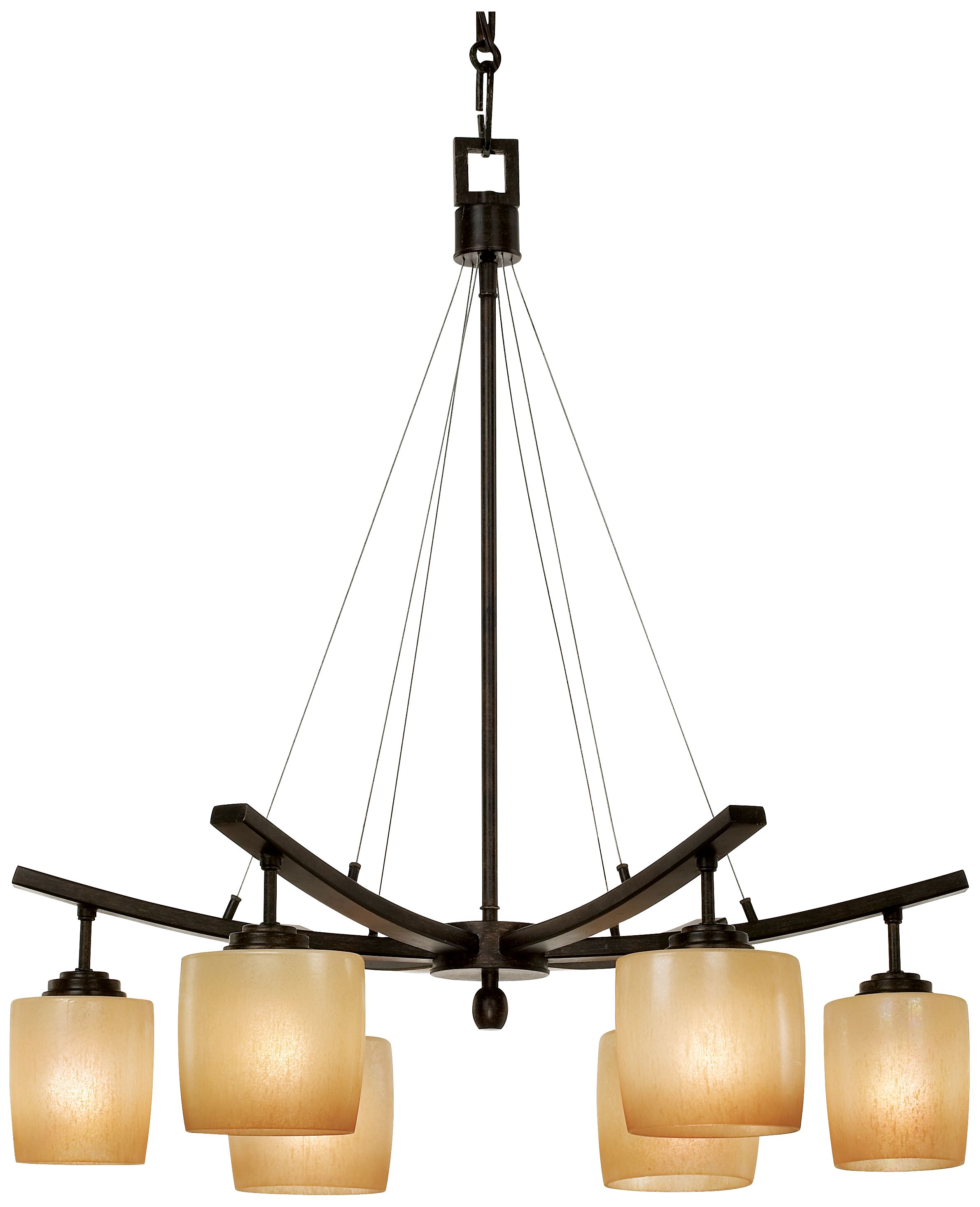 Raiden Collection 28" Wide Six Downlights Chandelier