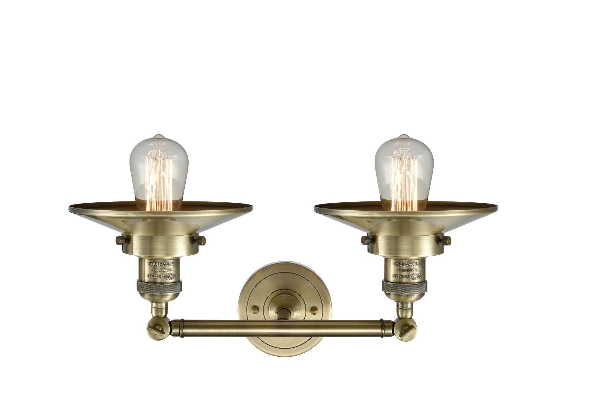 Thumbnail4 of Railroad 18" 2-Light Antique Brass Bath Light more views