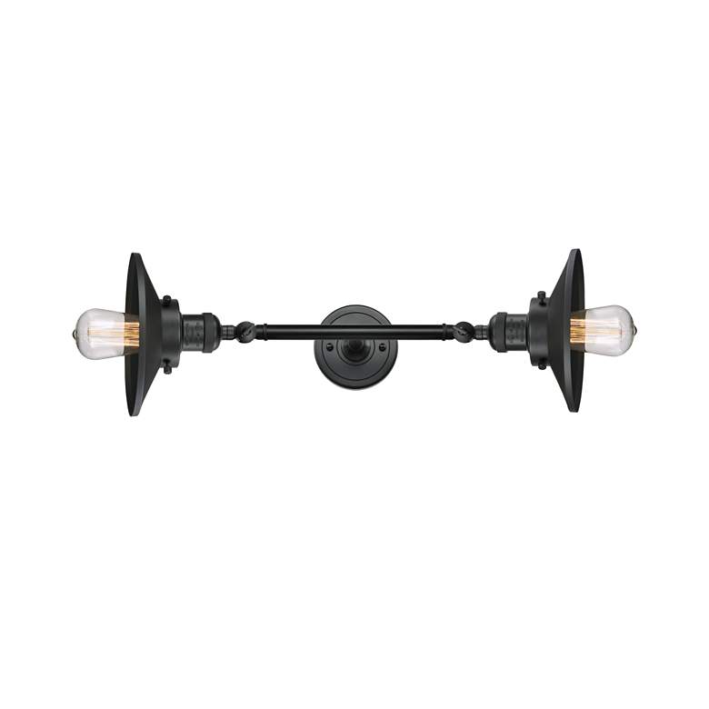 Image 4 Railroad 2 Light 18" LED Bath Light - Matte Black - Matte Black Shade more views