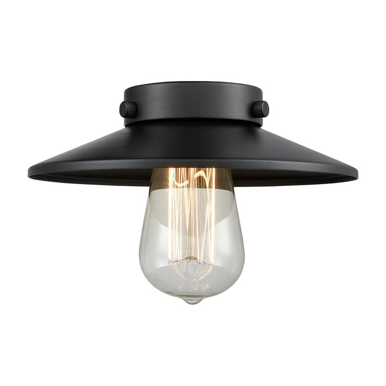 Image 7 Railroad 2 Light 18" LED Bath Light - Matte Black - Matte Black Shade more views