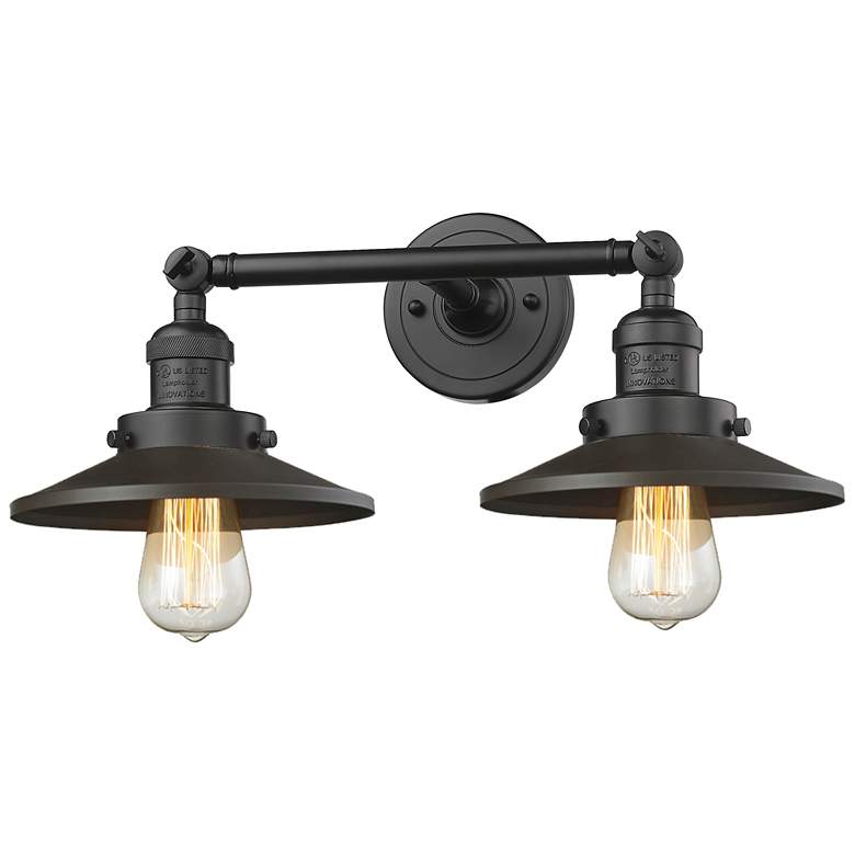 Image 1 Railroad 2 Light 18" Tiltable LED Bath Light - Oil Rubbed Bronze