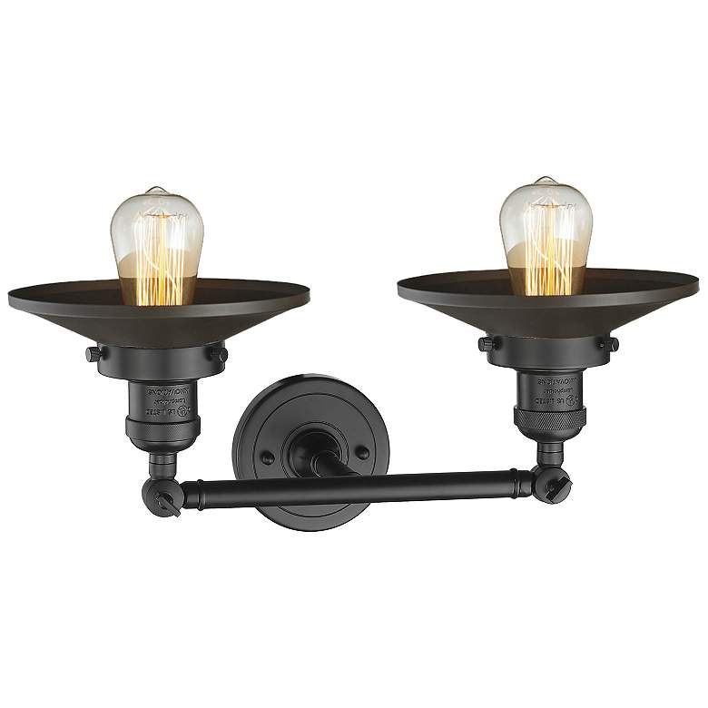 Image 2 Railroad 2 Light 18" Tiltable LED Bath Light - Oil Rubbed Bronze more views