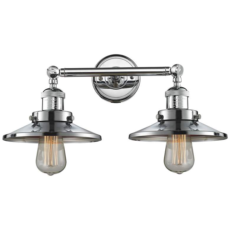 Image 1 Railroad 2 Light 18" Tiltable LED Bath Light - Polished Chrome