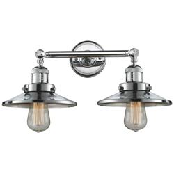 Railroad 2 Light 18" Tiltable LED Bath Light - Polished Chrome