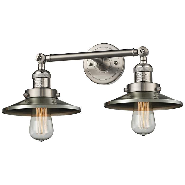 Image 1 Railroad 2 Light 18" Tiltable LED Bath Light - Satin Nickel - Satin Ni
