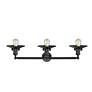 2_Railroad 32" Wide Matte Black 3-Light LED Vanity Bath Light more views