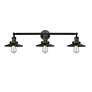 3_Railroad 32" Wide Matte Black 3-Light LED Vanity Bath Light more views