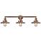Railroad 34" Wide Antique Copper 3-Light LED Bath Light