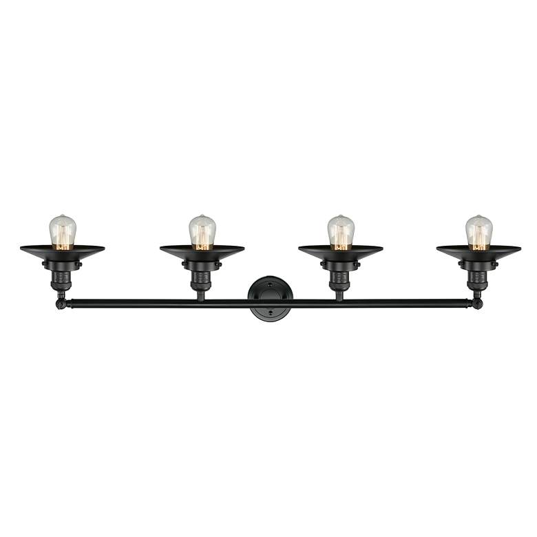 Image 2 Railroad 4 Light 44" LED Bath Light - Matte Black - Matte Black Shade more views