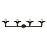 2_Railroad 4 Light 44" LED Bath Light - Matte Black - Matte Black Shade more views