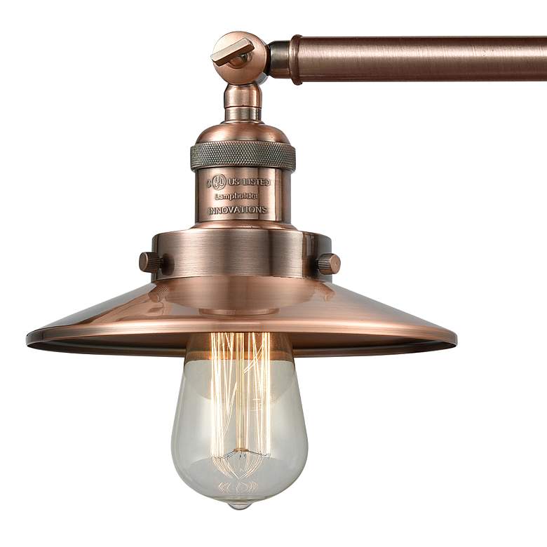 Image 2 Railroad 44" Wide 4 Light Copper Bath Vanity Light w/ Copper Shade more views