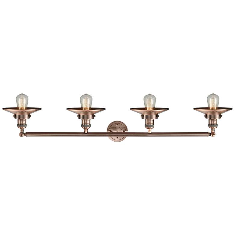 Image 3 Railroad 44" Wide 4 Light Copper Bath Vanity Light w/ Copper Shade more views