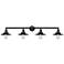 Railroad 46" Wide Matte Black 4-Light Bath Light