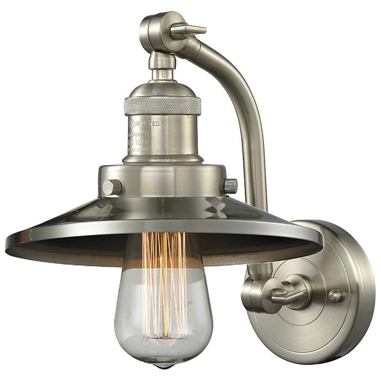Image 1 Railroad 5" Brushed Satin Nickel Sconce