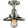Railroad 7" Polished Nickel Semi Flush Mount