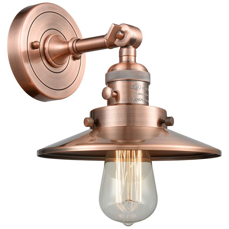 Image 1 Railroad 8" Antique Copper Sconce