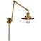Railroad 8" Brushed Brass Double Extension Swing Arm