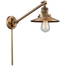 Railroad 8" Brushed Brass Swing Arm