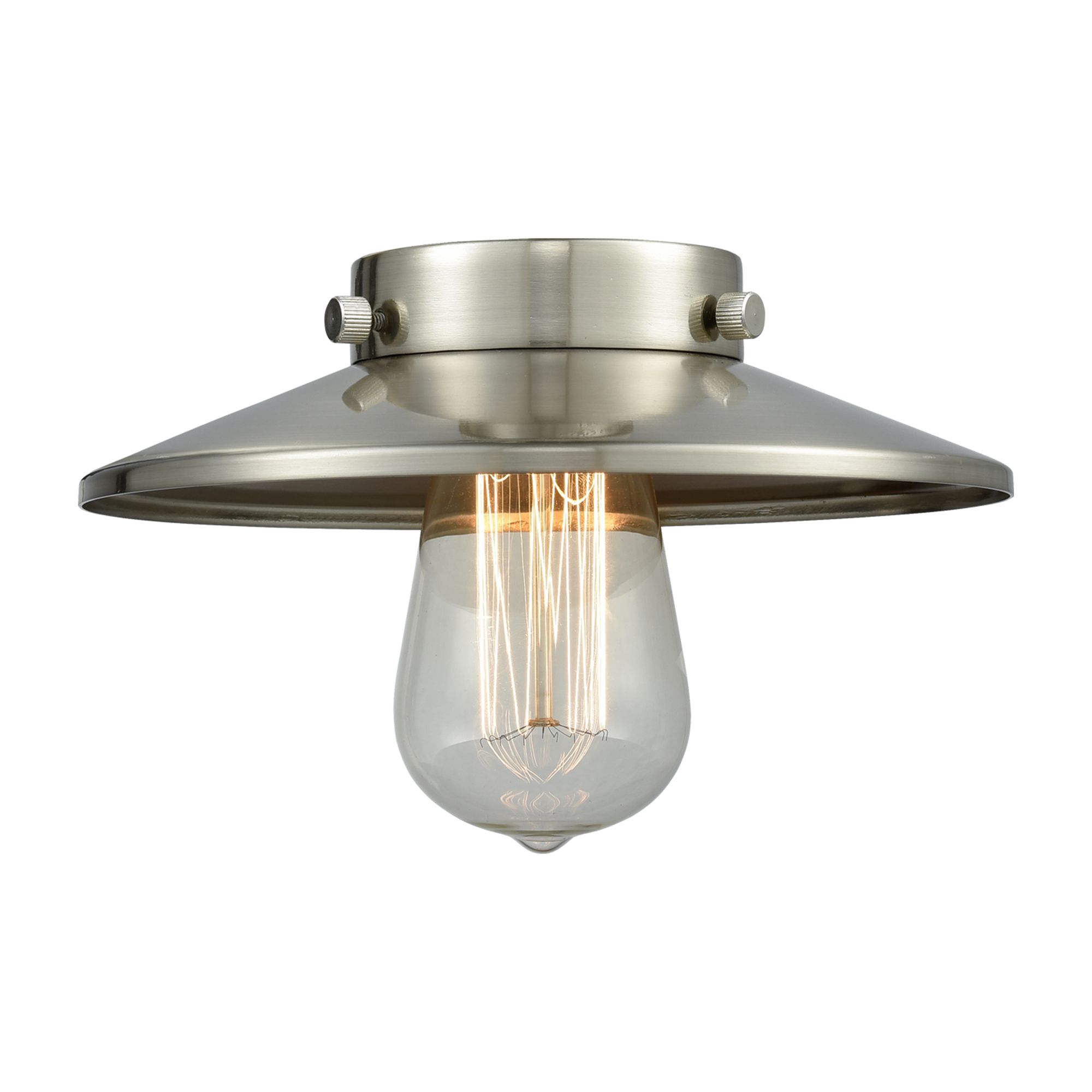 Image 5 Railroad 8" Brushed Satin Nickel Sconce more views